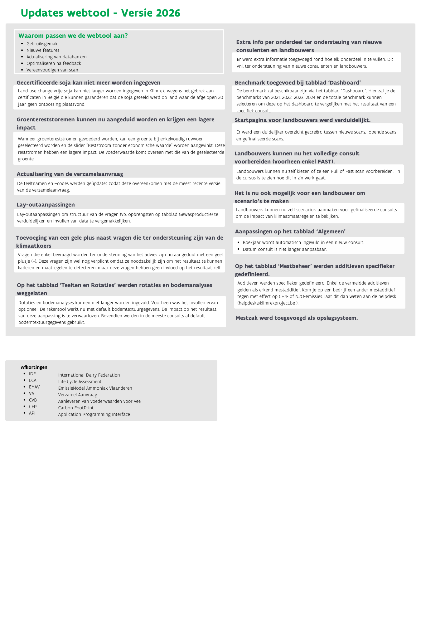 Klimrek versie 2026.1 webtool